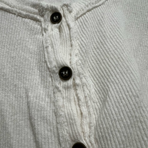 Free People Crop Top Short Sleeves Knit Size M - Picture 3 of 5